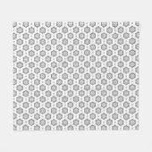 Moderne grafiet Damask Pattern Fleece Blanket Deken (Voorkant (Horizontaal))