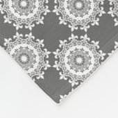 Moderne grafiet Damask Pattern Fleece Blanket Deken (Hoek)