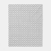 Moderne grafiet Damask Pattern Fleece Blanket Deken (Voorkant)