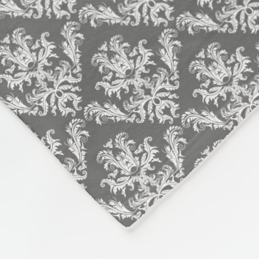 Moderne grafiet Damask Pattern Fleece Blanket Deken (Hoek)