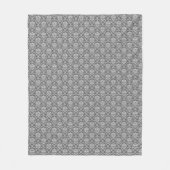 Moderne grafiet Damask Pattern Fleece Blanket Deken (Voorkant)