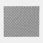 Moderne grafiet Damask Pattern Fleece Blanket Deken (Voorkant (Horizontaal))