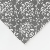 Moderne grafiet Damask Pattern Fleece Blanket Deken (Hoek)