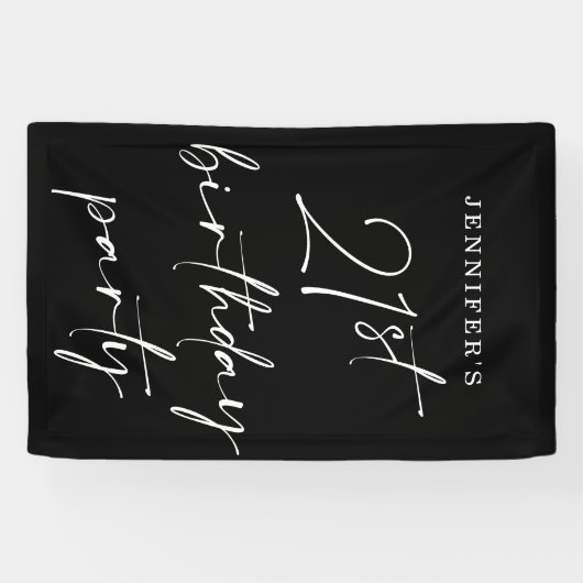 Moderne grafische 21e 21e verjaardag van het Manus Spandoek (Horizontaal)