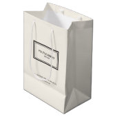 Moderne grafische aangepaste bedrijfsnaam promotie medium cadeauzakje (Voorkant Gekanteld)