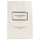 Moderne grafische aangepaste bedrijfsnaam promotie medium cadeauzakje (Voorkant)