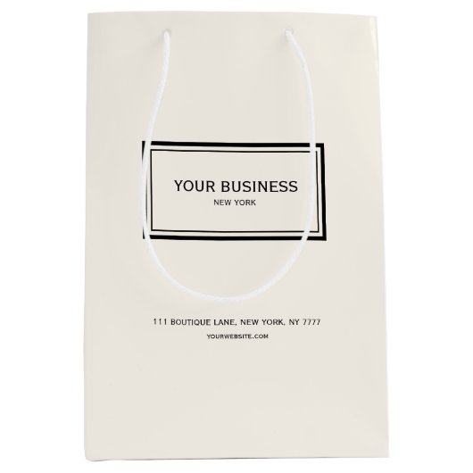 Moderne grafische aangepaste bedrijfsnaam promotie medium cadeauzakje (Voorkant)