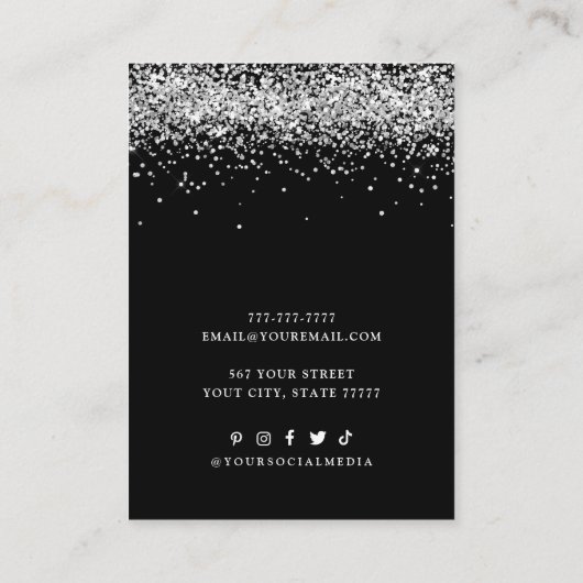 Moderne grafische aangepaste ketting die weergave visitekaartje (Achterkant)