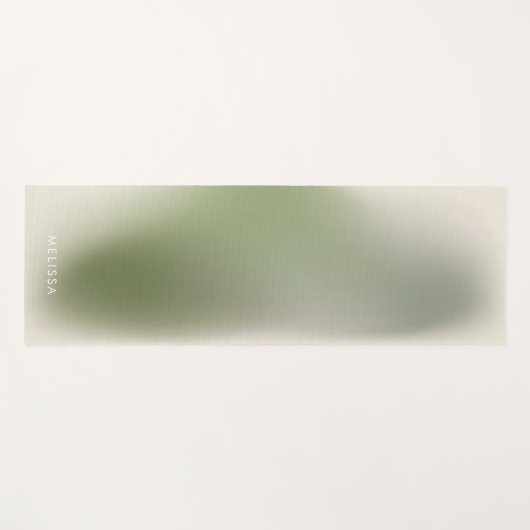 Moderne grafische afbeelding groene ombre gradiënt yogamat (Voorkant (horizontaal))