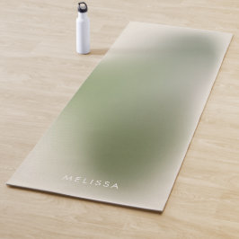 Moderne grafische afbeelding groene ombre gradiënt yogamat