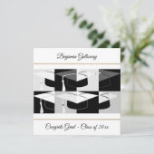 Moderne grafische afdichting zwart-wit kaart (Staand voorkant)