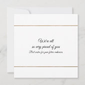 Moderne grafische afdichting zwart-wit kaart (Achterkant)