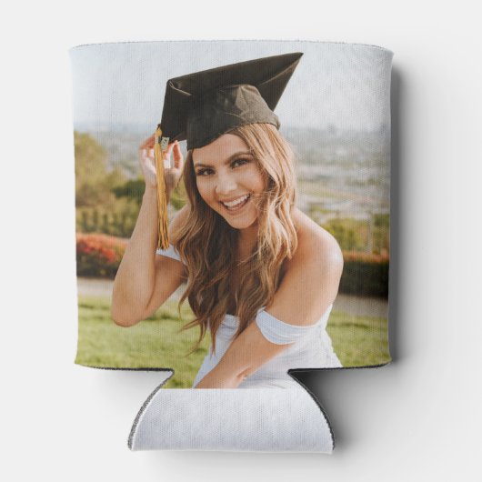 Moderne grafische Afstuderen Blush roze Afstudeerd Blikjeskoeler (Achterkant)