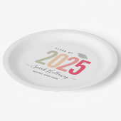 Moderne grafische Afstuderen Blush roze Afstudeerd Papieren Bordje (Gekanteld)