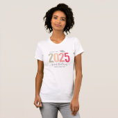 Moderne grafische Afstuderen Blush roze Afstudeerd T-shirt (Voorkant volledig)