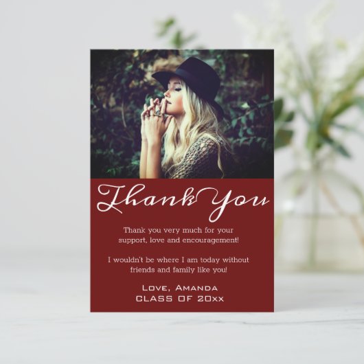 Moderne grafische Afstuderen - Hartelijk dank - Af Bedankkaart (Staand voorkant)