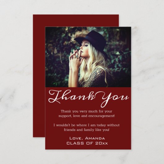 Moderne grafische Afstuderen - Hartelijk dank - Af Bedankkaart (Voorkant / Achterkant)