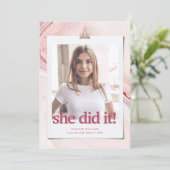 Moderne grafische Afstuderen Kaart (Staand voorkant)