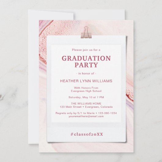 Moderne grafische Afstuderen Kaart (Achterkant)