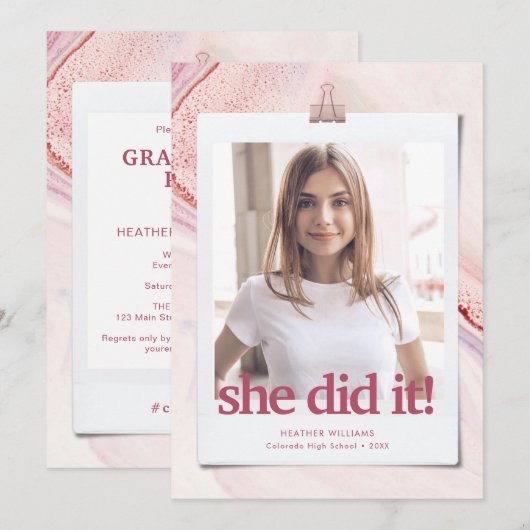 Moderne grafische Afstuderen Kaart (Voorkant / Achterkant)