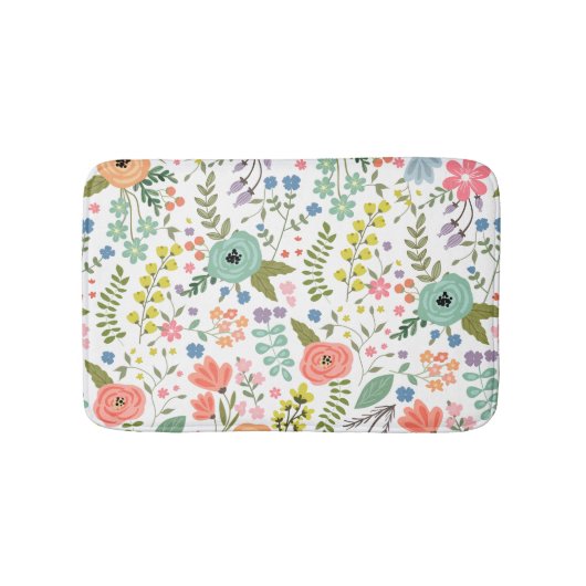 Moderne grafische bloem badmat (Voorkant)