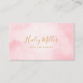 Moderne grafische Blush roze Waterverf Visitekaartje (Voorkant)