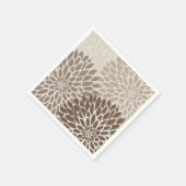 Moderne grafische chrysanthema servet (Hoek)