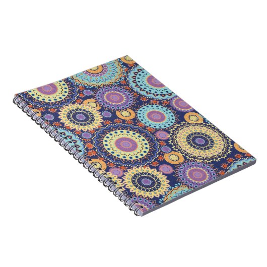 Moderne grafische Cute Trendy Colorful Patroonklas Notitieboek (Rechterzijde)