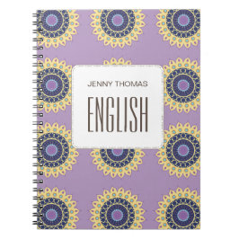 Moderne grafische Cute Trendy Colorful Patroonklas Notitieboek