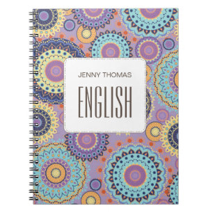 Moderne grafische Cute Trendy Colorful Pattern Cla Notitieboek