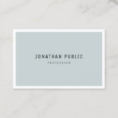 Moderne grafische eenvoudige blauwe groene minimal visitekaartje (Voorkant)