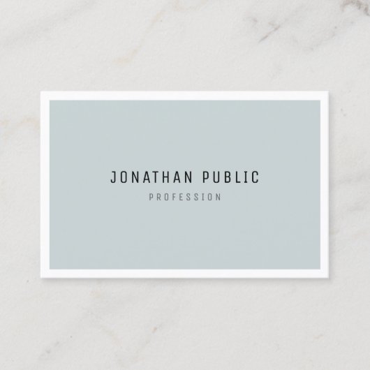 Moderne grafische eenvoudige blauwe groene minimal visitekaartje (Voorkant)