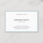 Moderne grafische eenvoudige blauwe groene minimal visitekaartje (Achterkant)