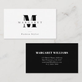 Moderne grafische eenvoudige monogram freelance Pr Visitekaartje