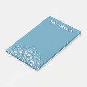 Moderne grafische eenvoudige roze periwinkle Blue, Post-it® Notes (Schuin)