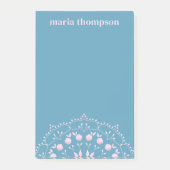 Moderne grafische eenvoudige roze periwinkle Blue, Post-it® Notes (Voorkant)