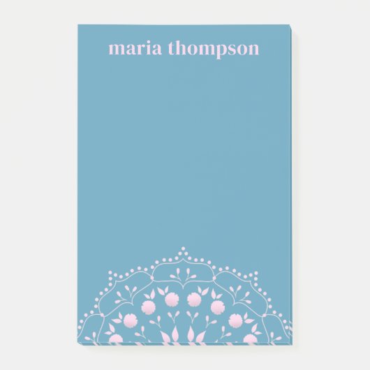 Moderne grafische eenvoudige roze periwinkle Blue, Post-it® Notes (Voorkant)