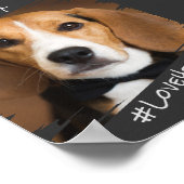 Moderne grafische elegant Simple Black Pet Dog Kee Poster (Hoek)