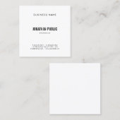 Moderne grafische elegant Trendy Plain Minimalisti Vierkante Visitekaartje (Voorkant / Achterkant)