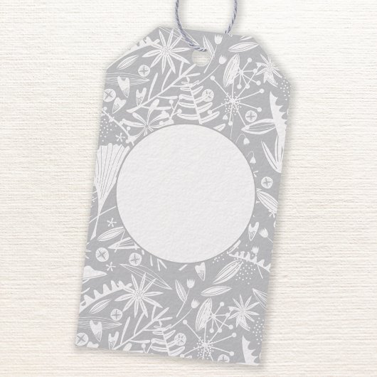 Moderne Grafische Floral botanisch Cadeaulabel