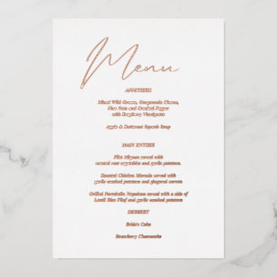 Moderne grafische Folie en wit menu Uitnodiging