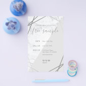 Moderne grafische geometrische marmer Silver 5.5x8 Flyer (Enkel)