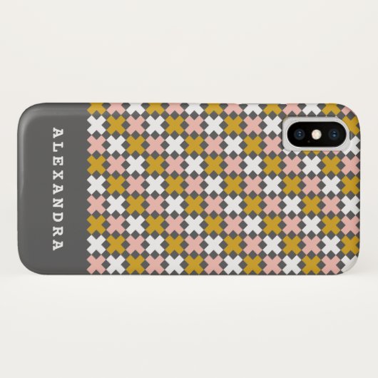 Moderne grafische, geometrische X Case-Mate iPhone Case (Achterkant (horizontaal))