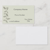 Moderne grafische Ghost-bladeren Visitekaartje (Voorkant / Achterkant)