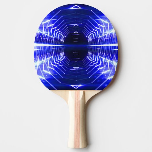 Moderne grafische gladde vortex, blauw - tafeltennisbatje (Voorkant)