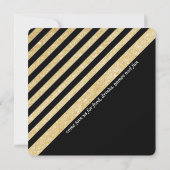 Moderne grafische Glitter Gold Black Housewarming  Kaart (Achterkant)