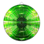 Moderne grafische gloed Vortex, Neon Green Dartbord (Voorkant)