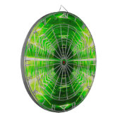 Moderne grafische gloed Vortex, Neon Green Dartbord (Voorkant Links)