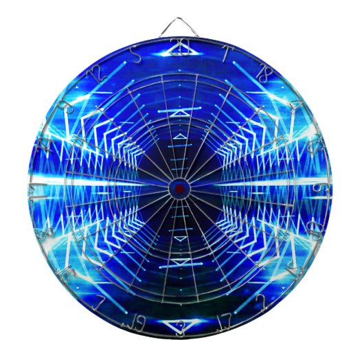 Moderne grafische gloeiende vortex, elektrisch bla dartbord (Voorkant)
