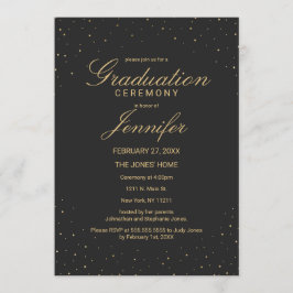 Moderne grafische gouden bespikkeld op zwart Afstu Kaart